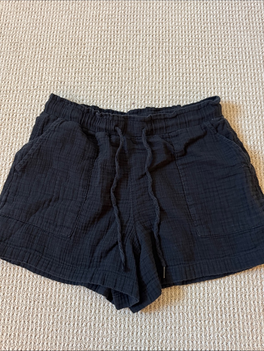 GAP Black Casual Drawstring Pocket Shorts